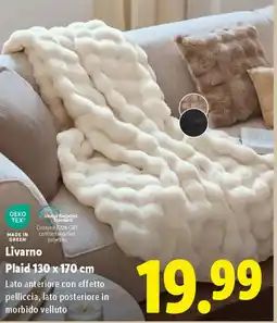 Lidl Livarno Plaid 130 x 170 cm offerta
