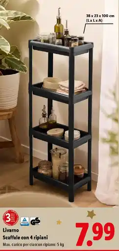 Lidl Livarno Scaffale con 4 ripiani offerta