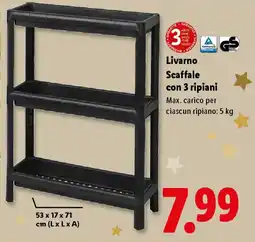 Lidl Livarno Scaffale con 3 ripiani offerta