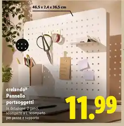 Lidl crelando Pannello portaoggetti offerta