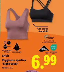 Lidl Crivit Reggiseno sportivo "Light-Level" offerta