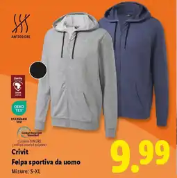 Lidl Crivit Felpa sportiva da uomo offerta