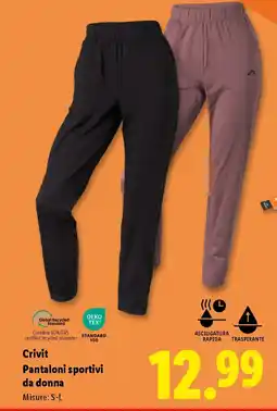 Lidl Crivit Pantaloni sportivi da donna offerta