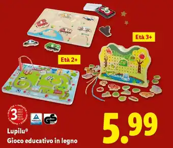 Lidl Lupilu Gioco educativo in legno offerta
