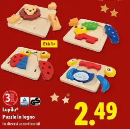 Lidl Lupilu Puzzle in legno offerta