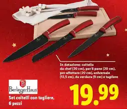Lidl Berlinger Haus Set coltelli con tagliere offerta
