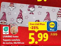 Lidl LIVARNO home Tappeto natalizio da cucina, 50x150 cm offerta