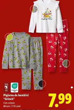 Lidl Pigiama da bambini "Grinch" offerta