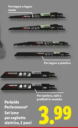 Lidl Parkside Performance Set lame per seghetto elettrico, 2 pezzi offerta