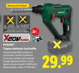 Lidl Parkside Trapano battente ricaricabile offerta