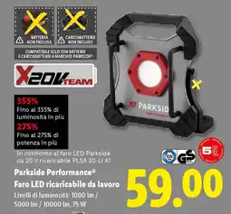 Lidl Parkside Performance Faro LED ricaricabile da lavoro offerta