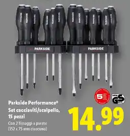 Lidl Parkside Performance Set cacciaviti/scalpello, 15 pezzi offerta