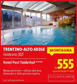 Lidl Hotel Post Tolderhof offerta