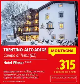 Lidl Hotel Wieser offerta