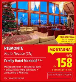 Lidl Family Hotel Mondolè offerta