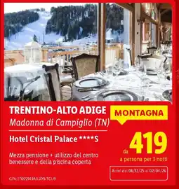 Lidl Hotel Cristal Palace offerta