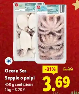 Lidl Ocean Sea Seppie o polpi offerta