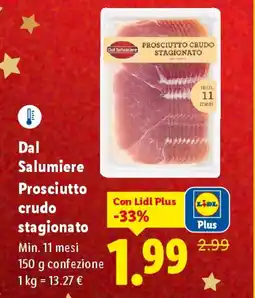 Lidl Dal Salumiere Prosciutto crudo stagionato offerta