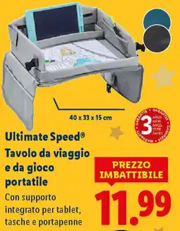 Lidl Ultimate Speed Tavolo da viaggio e da gioco portatile offerta