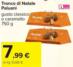 Carrefour Tronco di Natale Paluani offerta