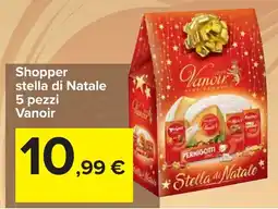 Carrefour Shopper stella di Natale 5 pezzi Vanoir offerta