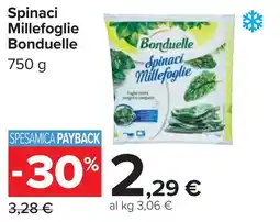 Carrefour Spinaci Millefoglie Bonduelle offerta