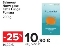 Carrefour Salmone Norvegese Fetta Lunga Fumara offerta