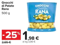 Carrefour Gnocchi di Patate Rana offerta