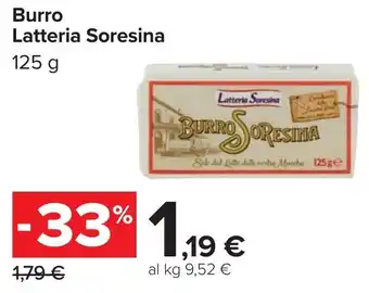 Carrefour Burro Latteria Soresina offerta
