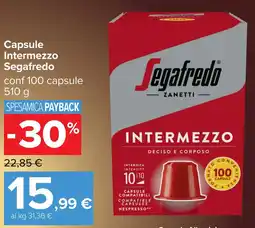 Carrefour Capsule Intermezzo Segafredo offerta