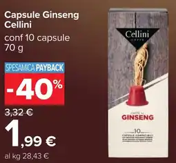 Carrefour Capsule Ginseng Cellini offerta