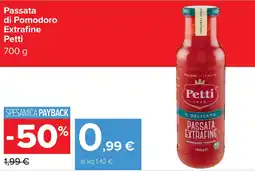Carrefour Passata di Pomodoro Extrafine Petti offerta