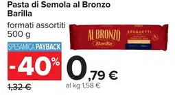 Carrefour Pasta di Semola al Bronzo Barilla offerta