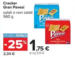 Carrefour Cracker Gran Pavesi offerta