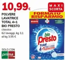 Basko Polvere lavatrice total 4+1 bio presto classico offerta
