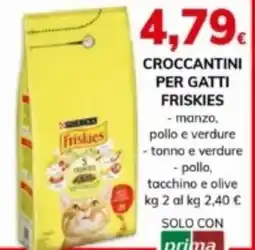 Basko Purina croccantini per gatti friskies offerta