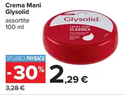Carrefour Crema Mani Glysolid offerta