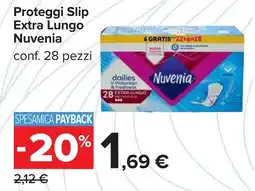 Carrefour Proteggi Slip Extra Lungo Nuvenia offerta