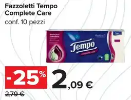 Carrefour Fazzoletti Tempo Complete Care offerta
