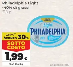 Coop Philadelphia Light -40% di grassi offerta