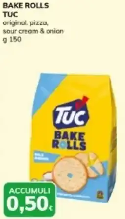 Basko Bake rolls tuc original, pizza, sour cream & onion offerta