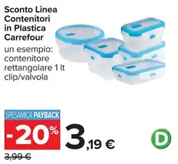 Carrefour Sconto Linea Contenitori in Plastica Carrefour offerta