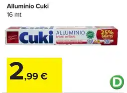 Carrefour Alluminio Cuki 16 mt offerta