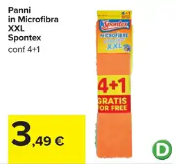 Carrefour Panni in Microfibra XXL Spontex offerta