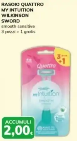 Basko Rasoio quattro my intuition wilkinson smooth sensitive offerta