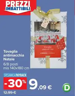 Carrefour Tovaglia antimacchia Natale offerta