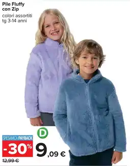 Carrefour Pile Fluffy con Zip offerta