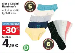 Carrefour Slip o Calzini Bambino/a offerta