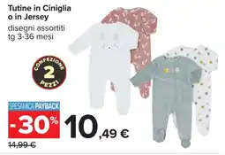 Carrefour Tutine in Ciniglia o in Jersey offerta