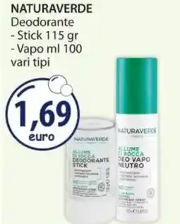 Acqua & Sapone NATURAVERDE Deodorante Stick e Vapo offerta
